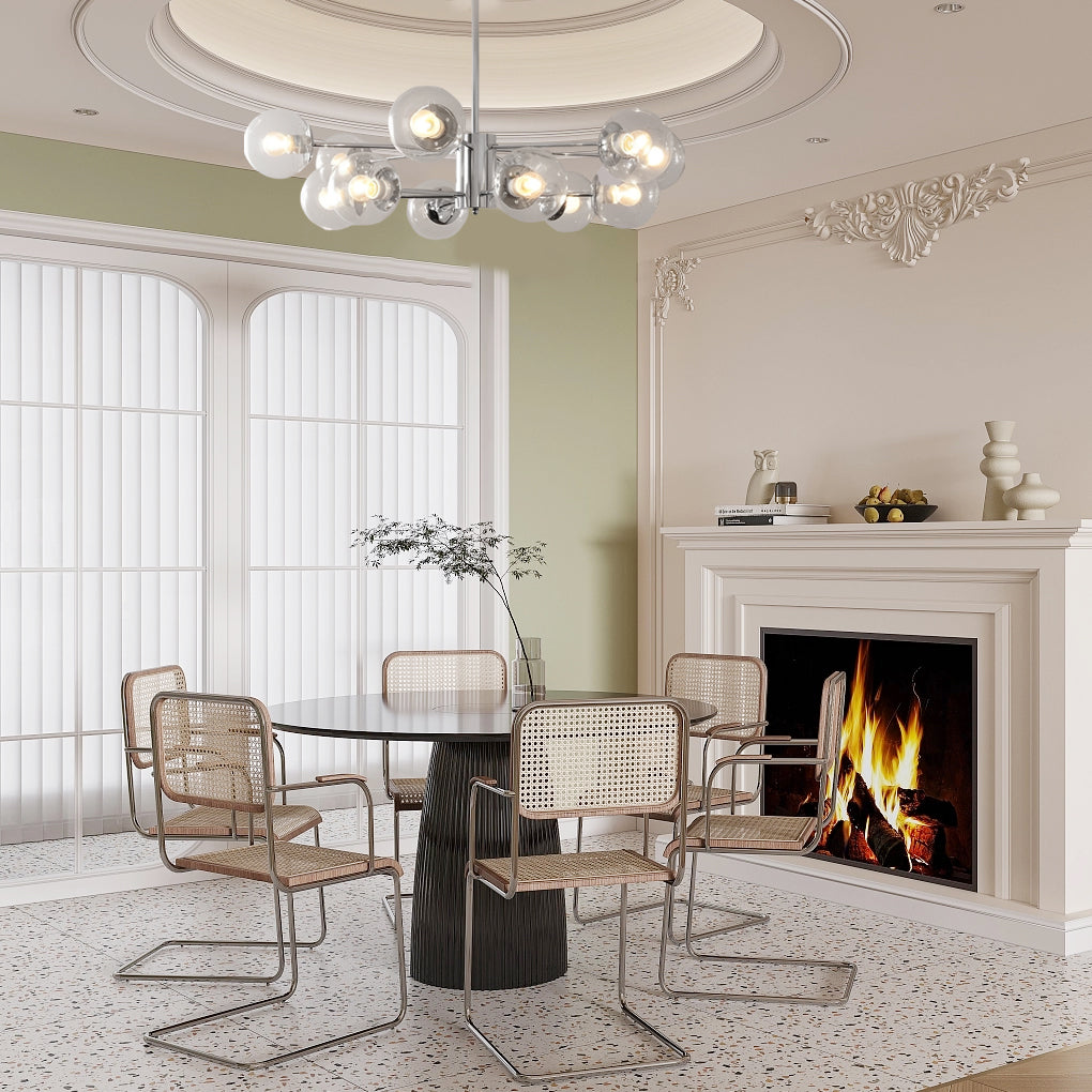 Modern Glass Molecular Chandelier with 3-Step Dimming
