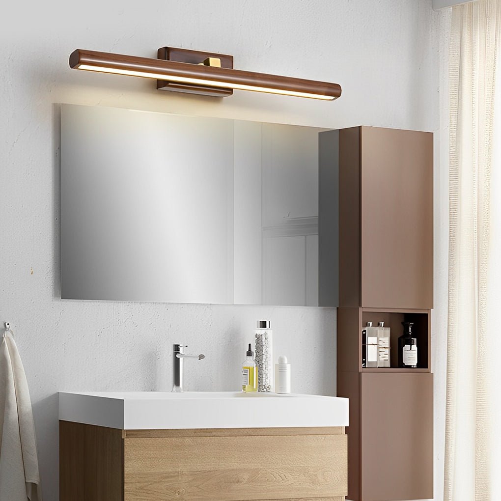 Rotatable Wood LED Bathroom Vanity Light 15" 23" 35"