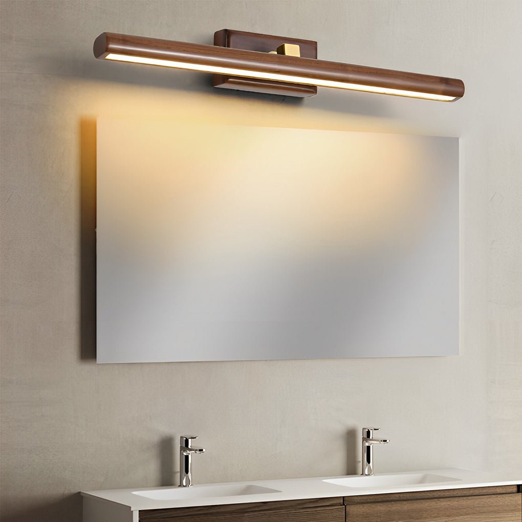 Rotatable Wood LED Bathroom Vanity Light 15" 23" 35"