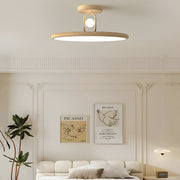 Modern Wood Grain Semi Flush Mount Ceiling Light 15.7/19.7 Inch