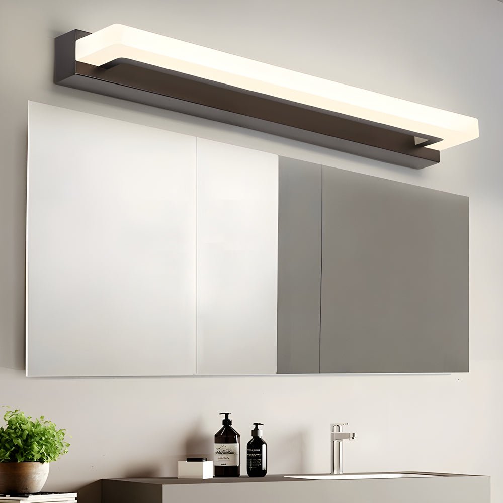 Modern Black LED Vanity Light with Mesh Filter 15.7 Inch