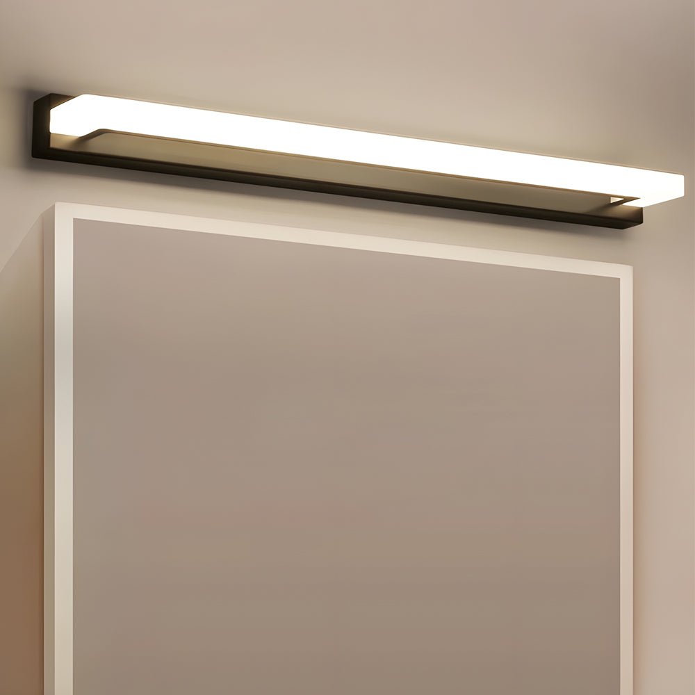 Modern Black LED Vanity Light with Mesh Filter 15.7 Inch