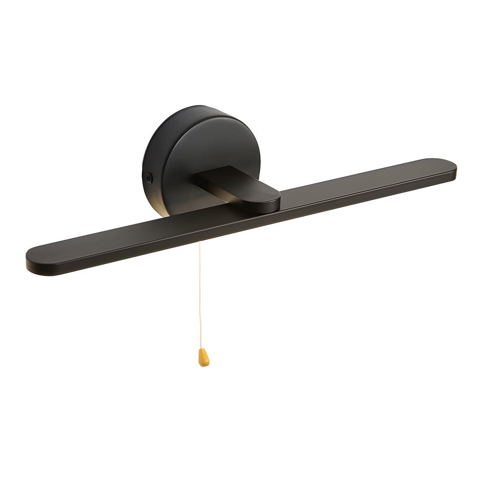 Modern LED Linear Vanity Light with Pull Rope Switch - Black/Bronze