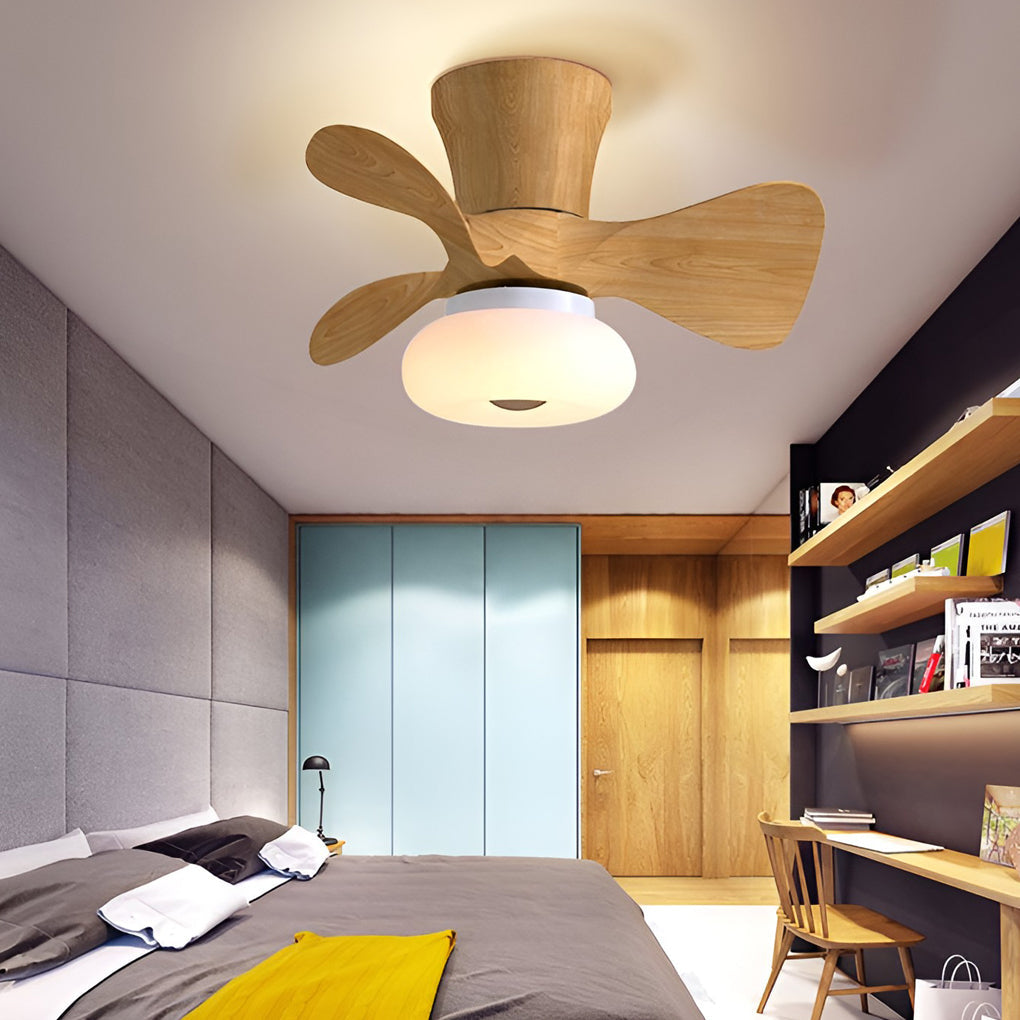 Modern LED Ceiling Fan Light with Remote & 3-Step Dimming