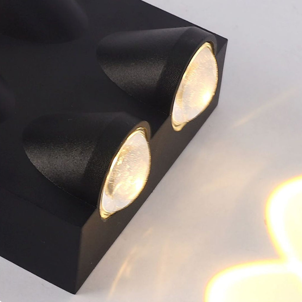 Modern Waterproof LED Wall Sconce Up Down Light Black