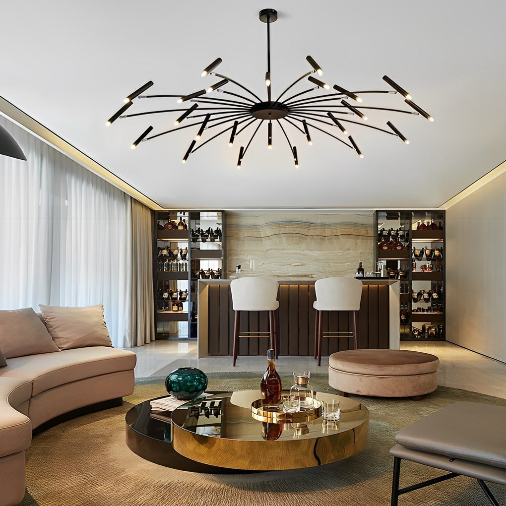 Adjustable Metal LED Minimalist Chandelier with 3-Step Dimming