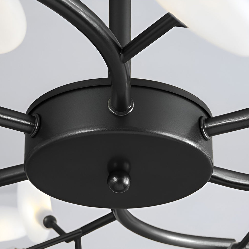 Branch Design Modern Chandelier with Acrylic Shades