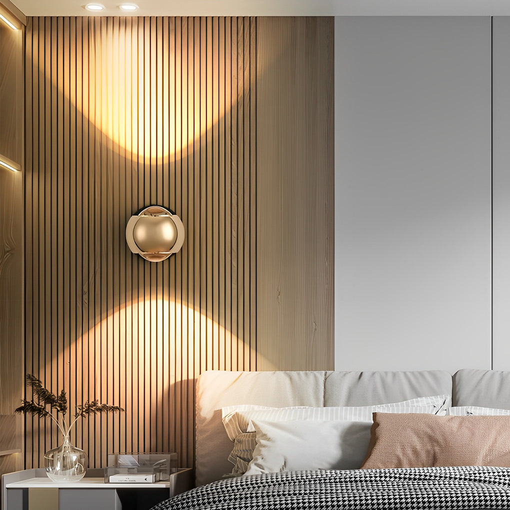 Modern Up Down LED Wall Sconce Aluminum Glass Wall Washer Light