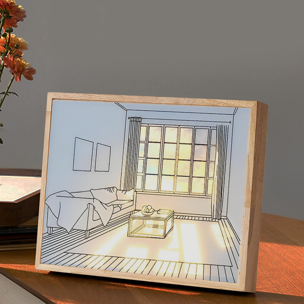 Dimmable LED Sunshine Painting Night Light with Touch Control
