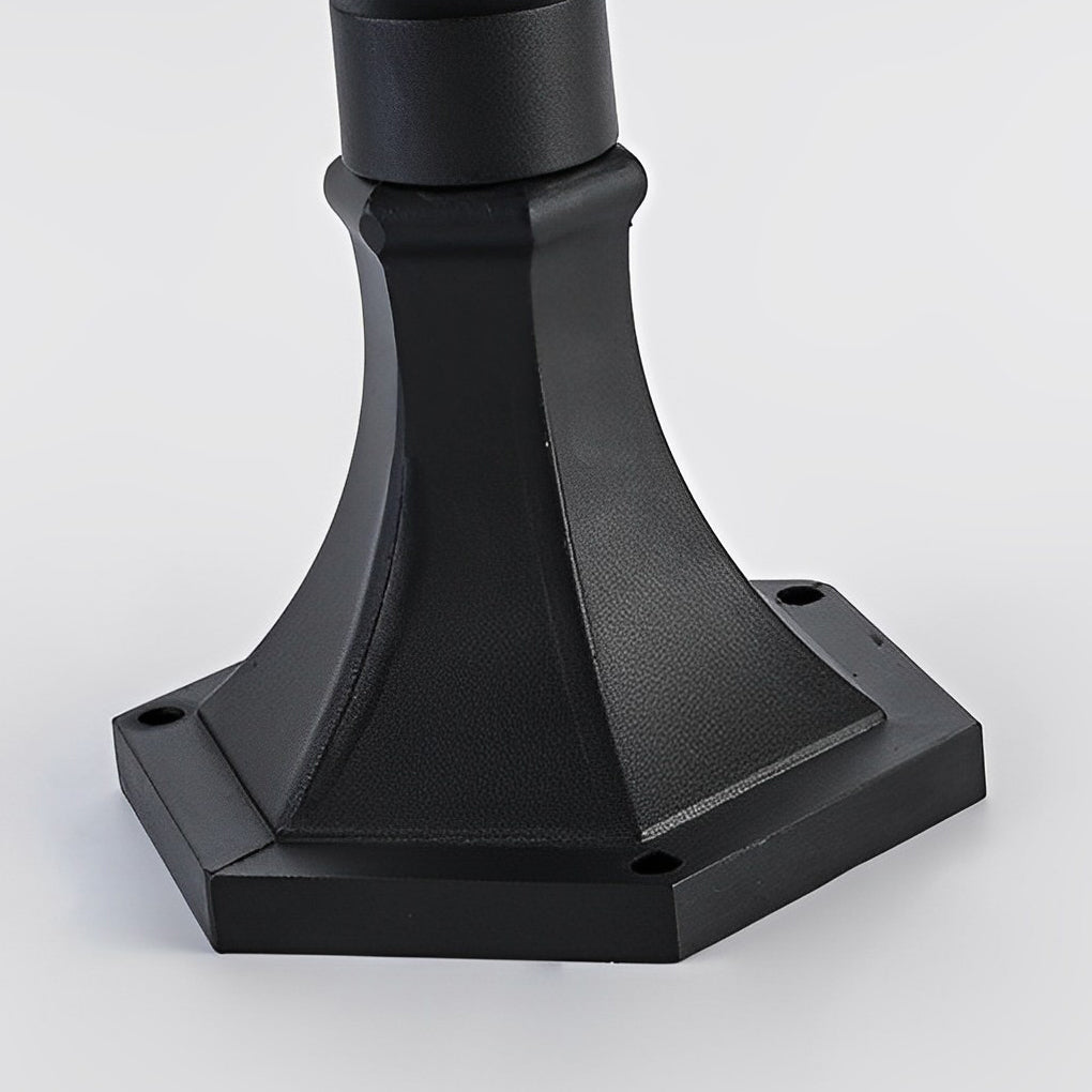 Solar LED Post Light with 3-Step Dimming | Aluminum & Glass