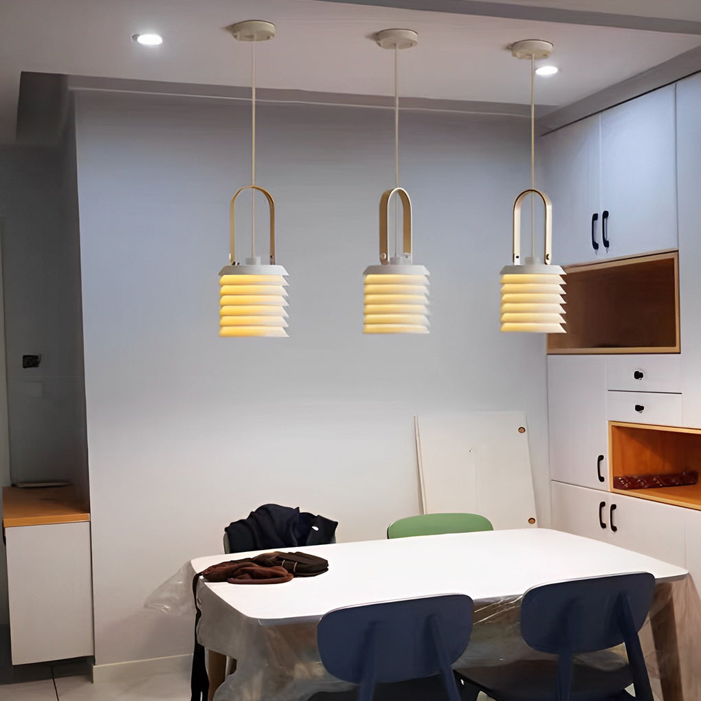 Multi-Layer Metal Minimalist Pendant Light Modern Drum Shade
