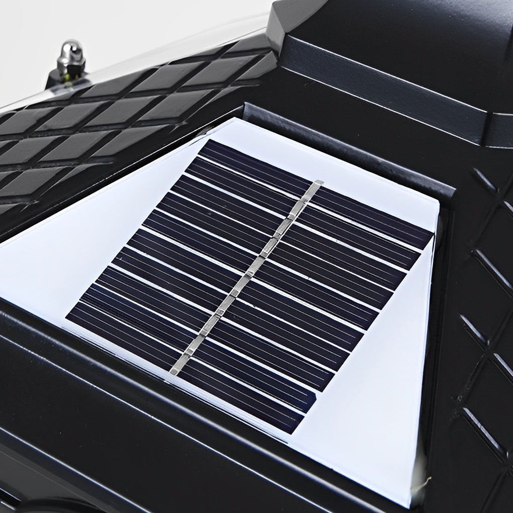 Modern Solar Powered Fence Post Light with Dual Power Options