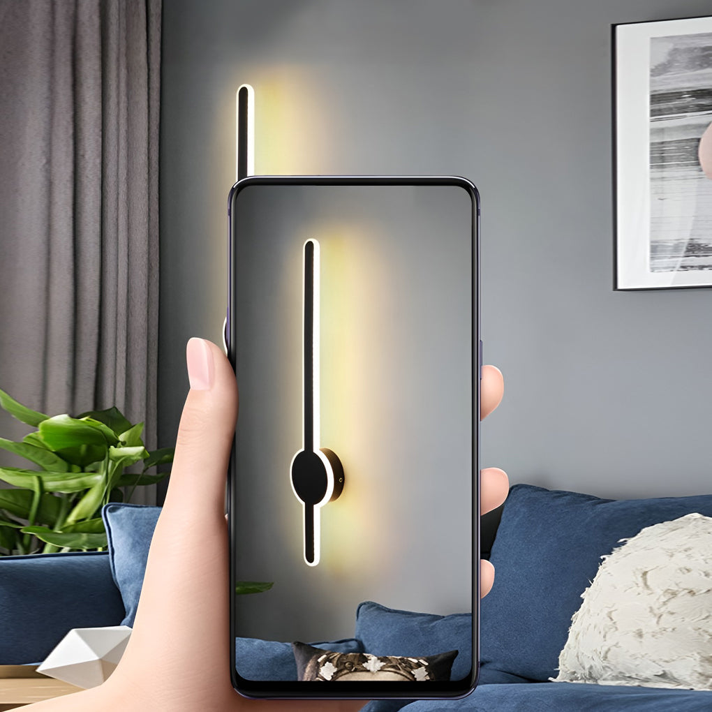 Modern LED Bar Wall Sconce - Black White Gold Hardware Finish