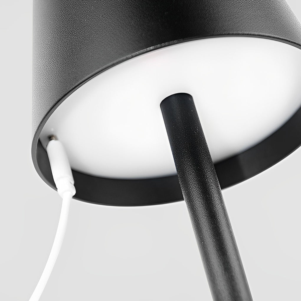 Modern Aluminum Rechargeable Touch Control Portable Table Lamp