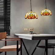 Handmade Baroque Glass Chandelier with Colorful Design