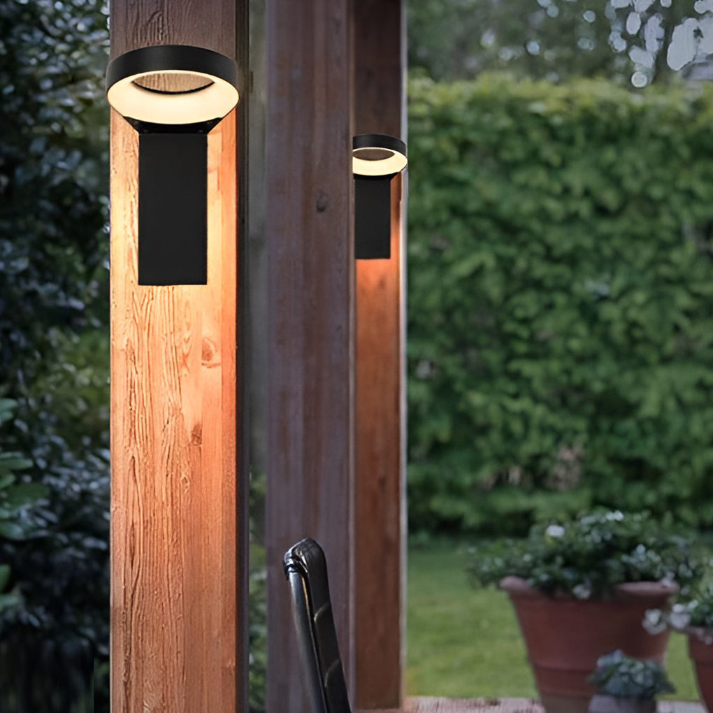 18W LED Ring Outdoor Wall & Path Lamp - Modern Landscape Lighting