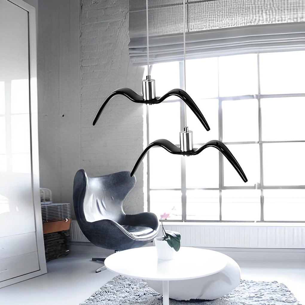 Seagull Wing LED Pendant Light – Modern Sculptural Ceiling Lamp