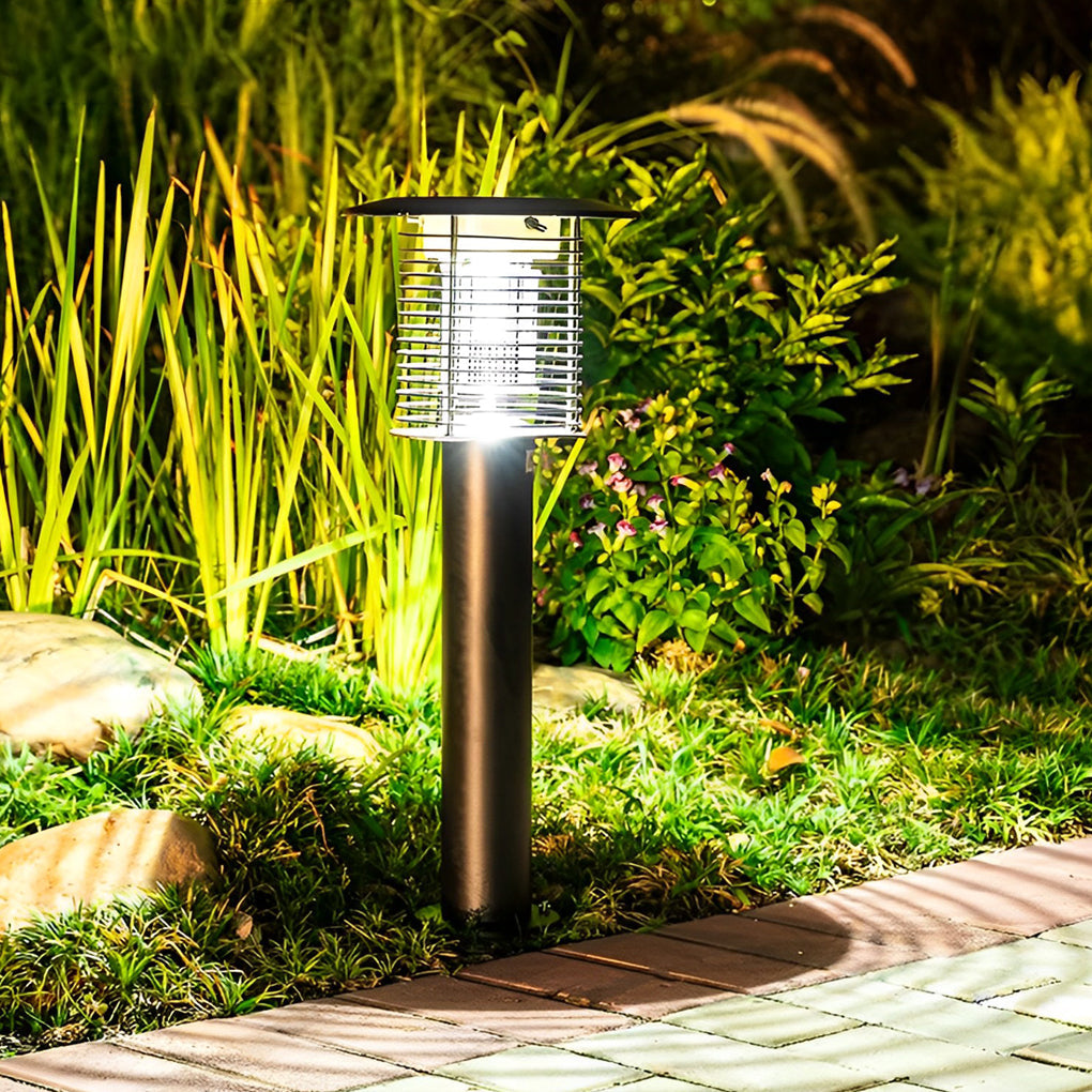 Solar Mosquito Killer Lamp Outdoor Garden Light LED Stainless Steel