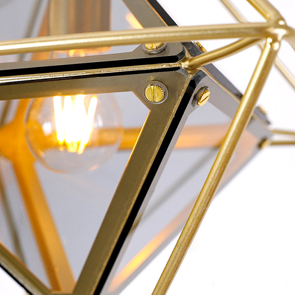 Geometric Glass Pendant Light Modern Minimalist Island Lighting