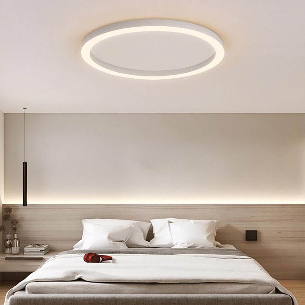 16" Modern Circle Flush Mount LED Ceiling Light with Remote