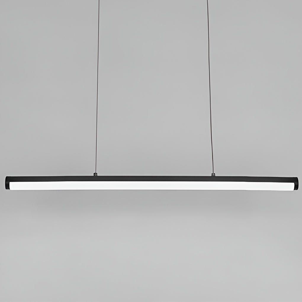 16" Modern Black Linear Pendant Light with Integrated LED