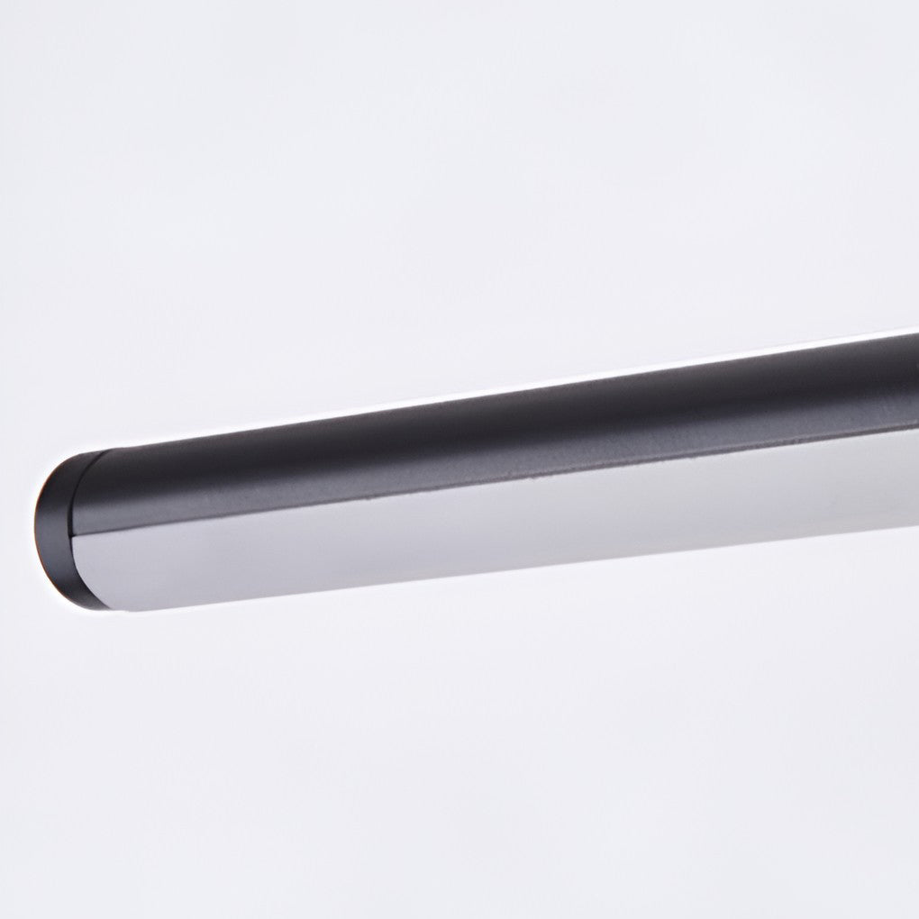 16" Modern Black Linear Pendant Light with Integrated LED