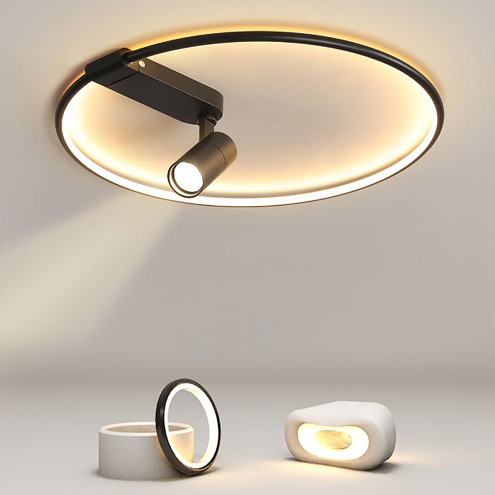 16" Dimmable Flush Mount Spotlight with Adjustable Track Lights