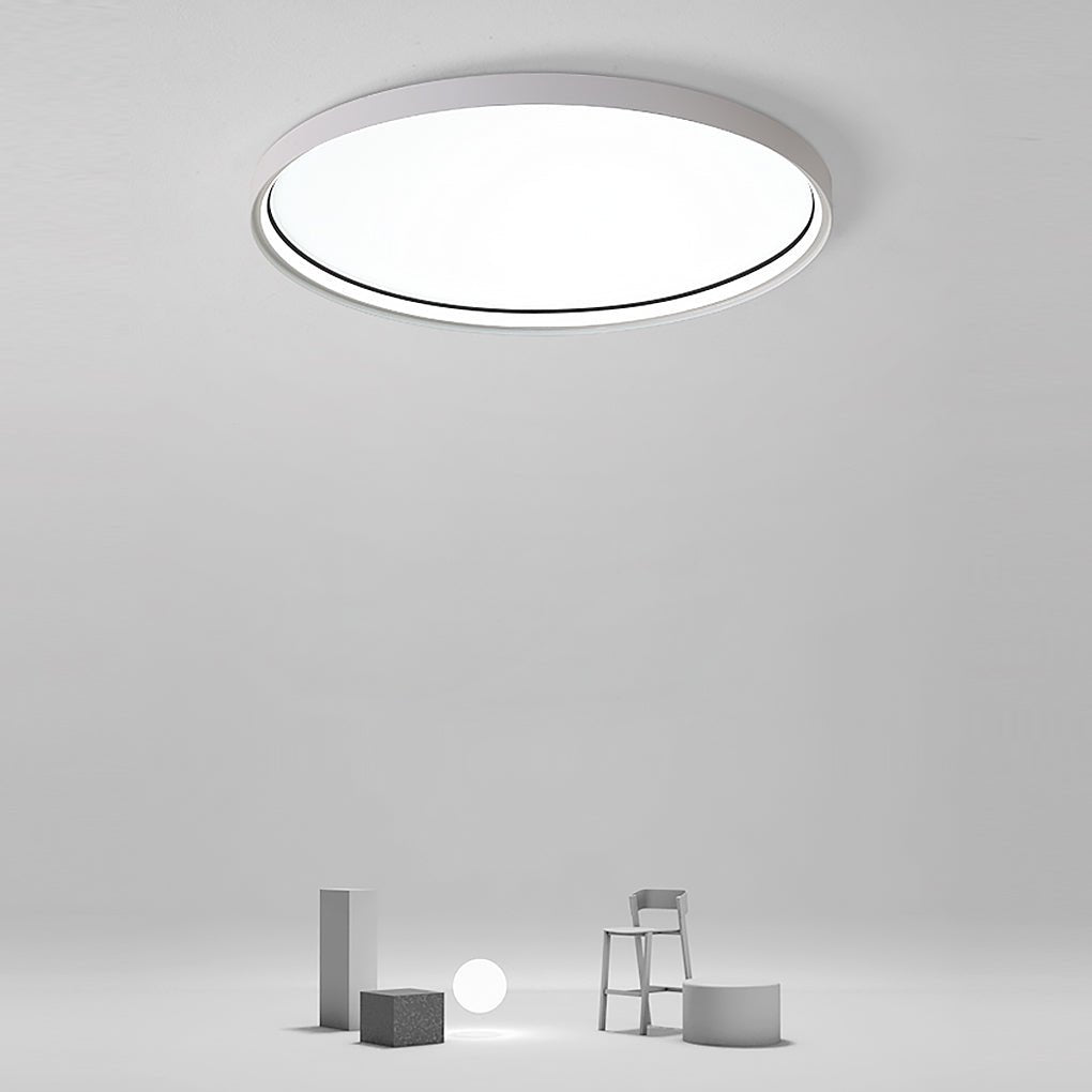 16" LED Acrylic Circle Flush Mount Ceiling Light with Edge Handle