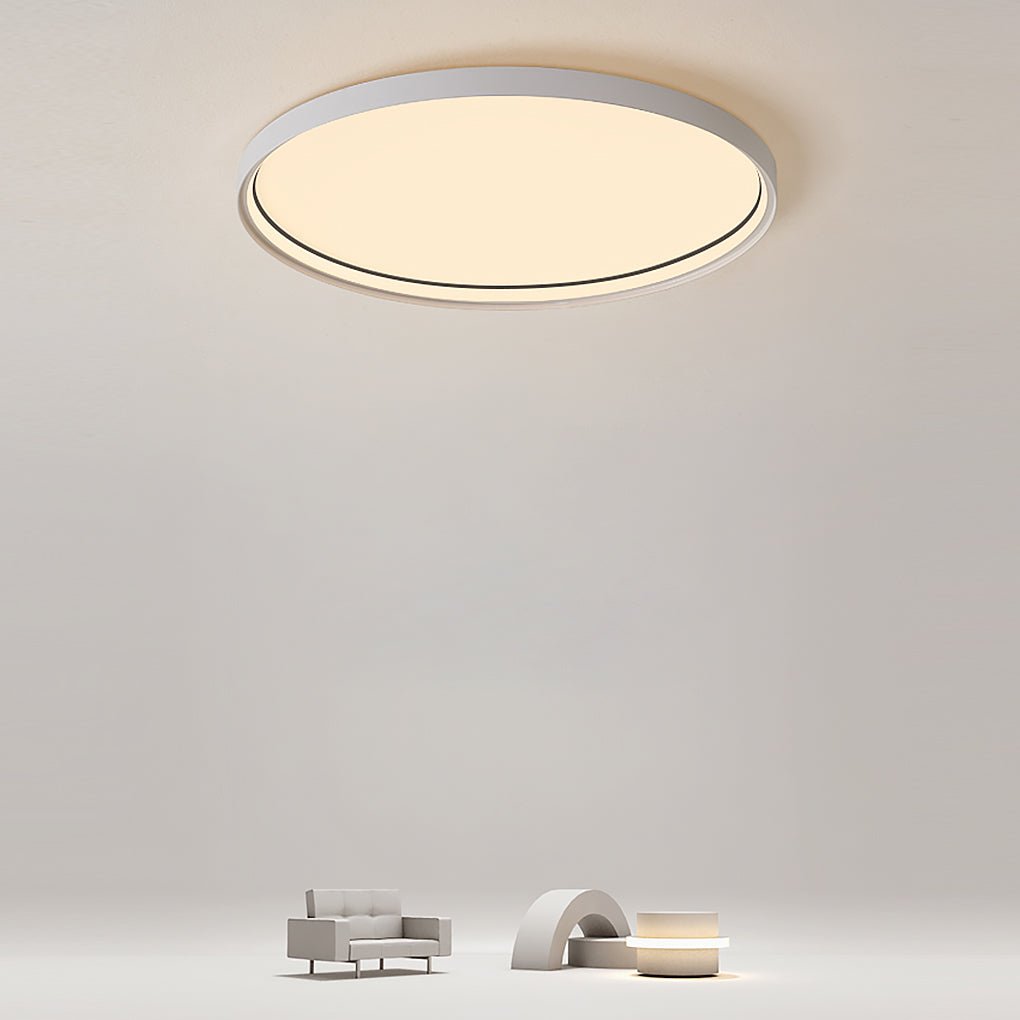 16" LED Acrylic Circle Flush Mount Ceiling Light with Edge Handle