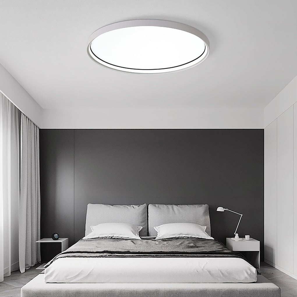 16" LED Acrylic Circle Flush Mount Ceiling Light with Edge Handle