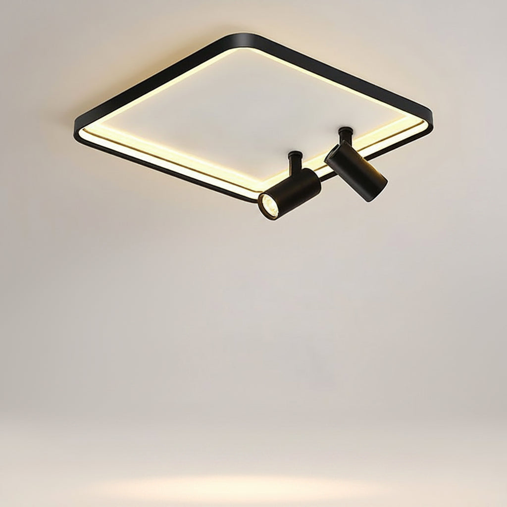 16" Square Flush Mount LED Light with Adjustable Spotlights