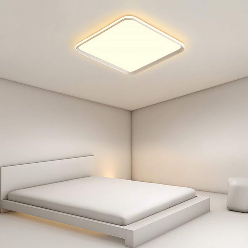 16" Square Modern Flush Mount LED Ceiling Light with Remote