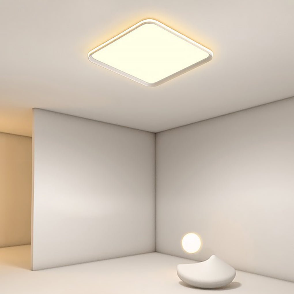 16" Square Modern Flush Mount LED Ceiling Light with Remote