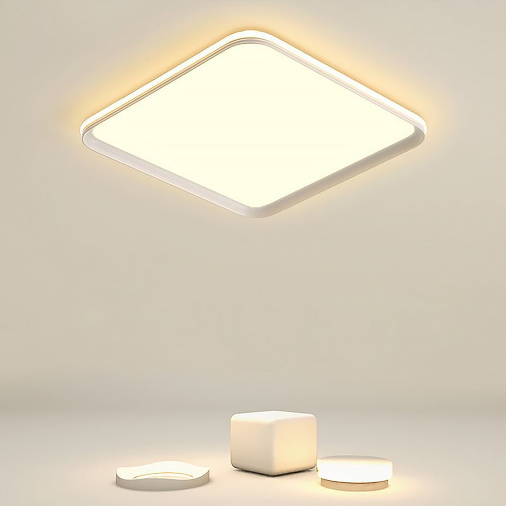 16" Square Modern Flush Mount LED Ceiling Light with Remote