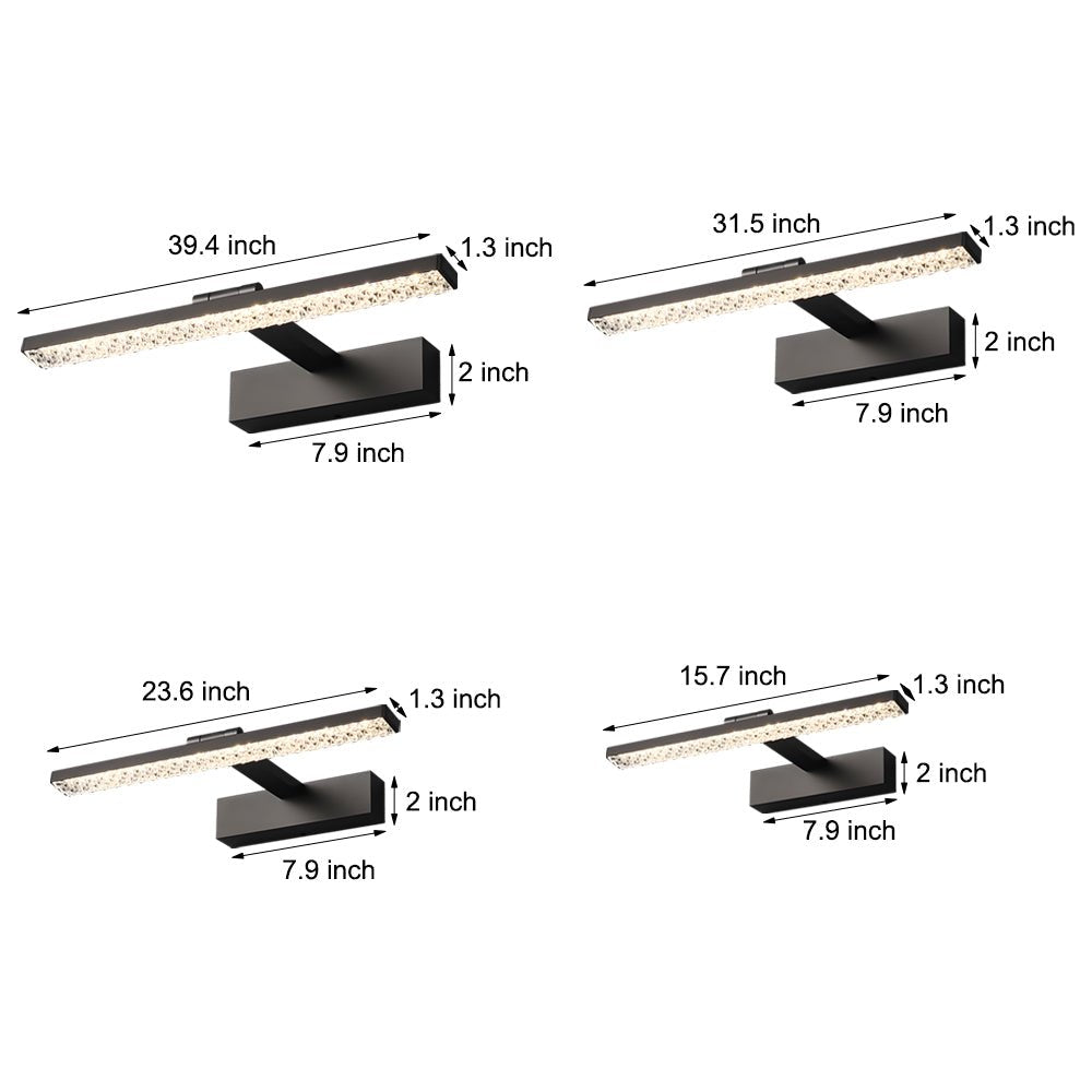 Adjustable LED Bathroom Vanity Light with Acrylic Shade