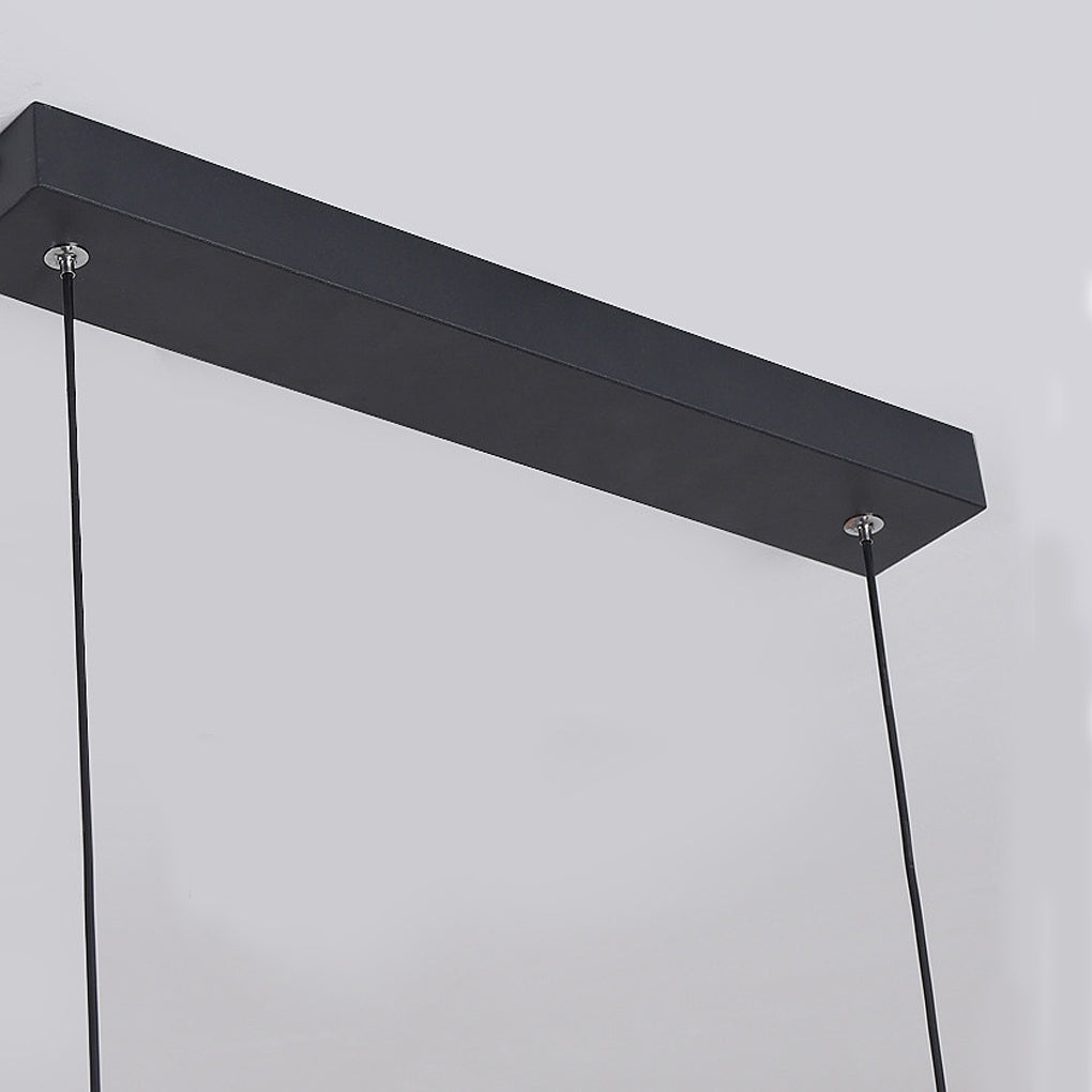 Linear LED Black Ceiling Light with Adjustable Spotlights