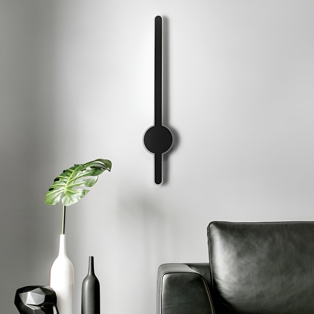Modern LED Bar Wall Sconce - Black White Gold Hardware Finish