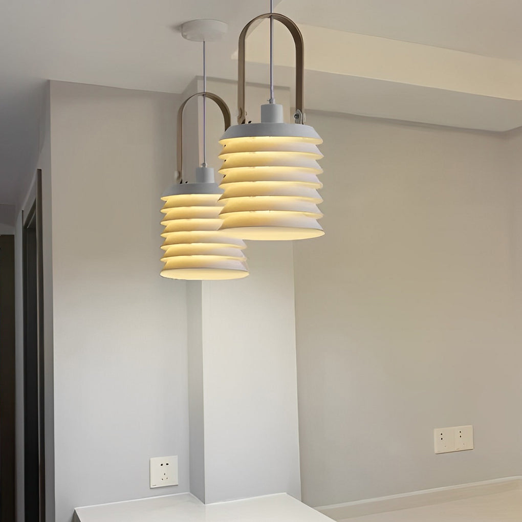 Multi-Layer Metal Minimalist Pendant Light Modern Drum Shade
