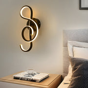 Musical Note LED Wall Sconce - Modern Electroplated Aluminum
