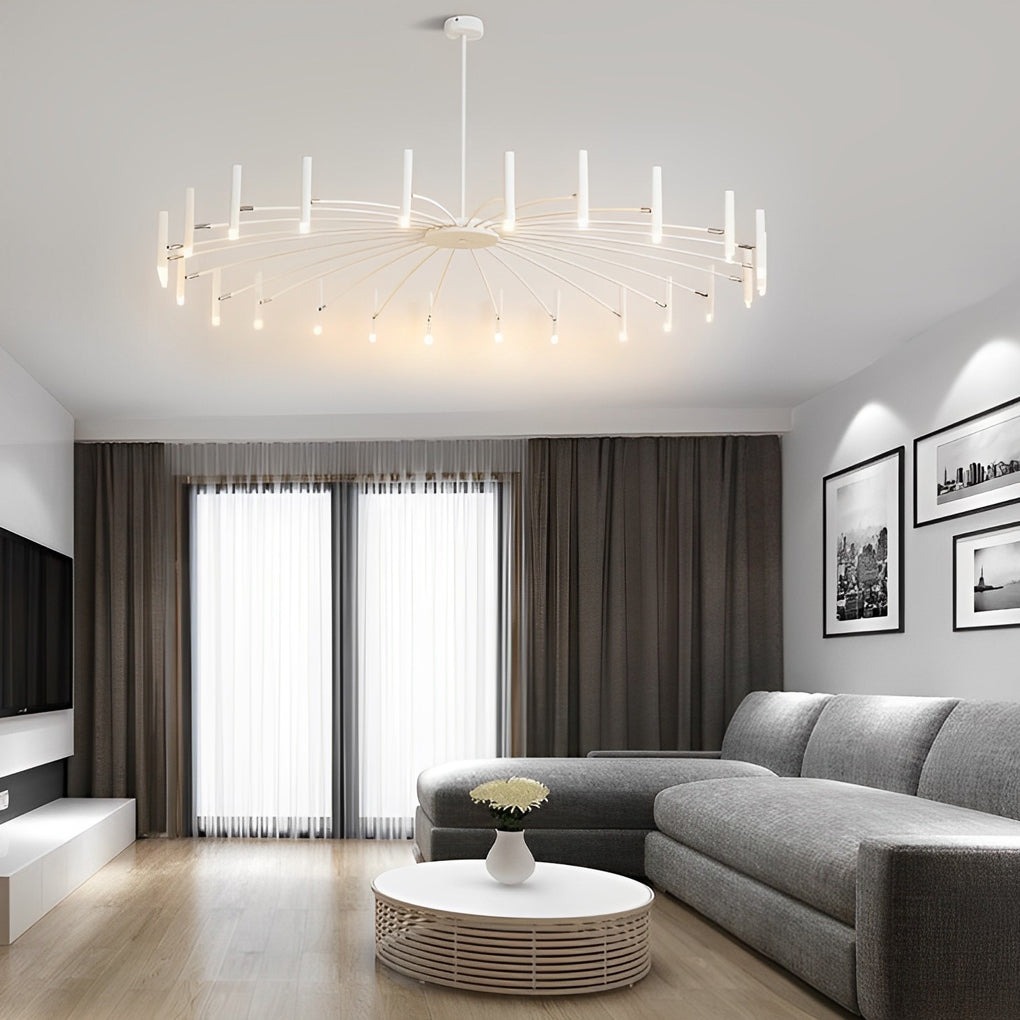 Adjustable Metal LED Minimalist Chandelier with 3-Step Dimming