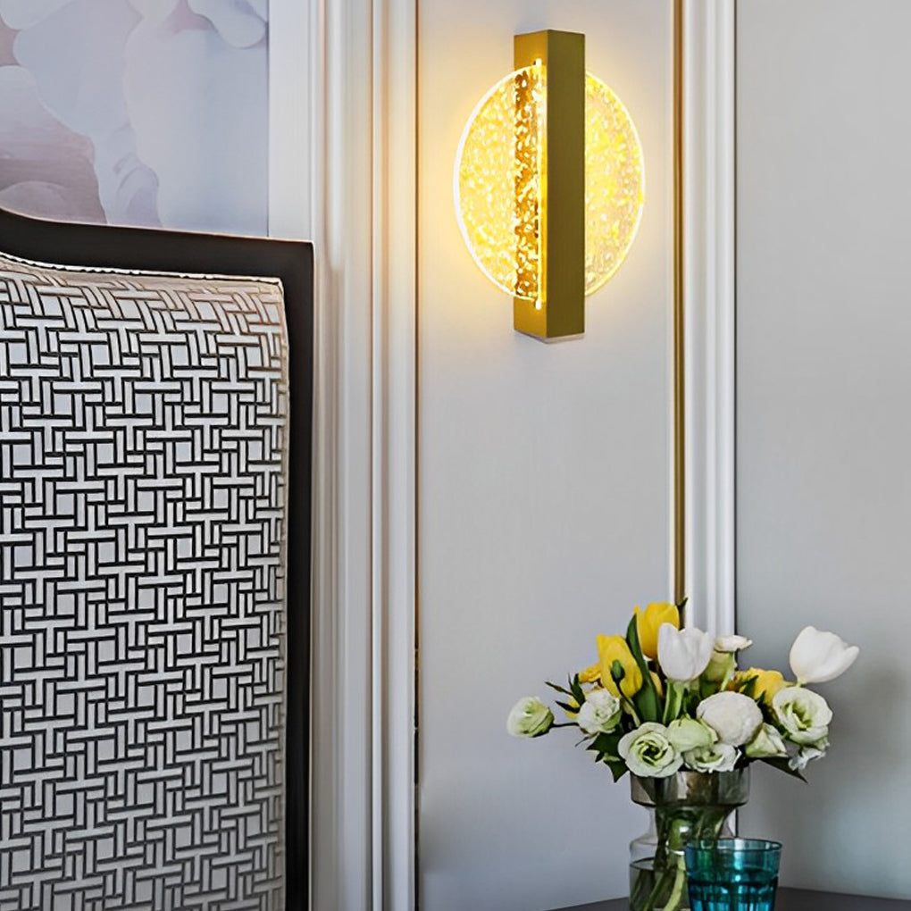 Modern Geometric LED Wall Sconce - Acrylic & Metal Finish
