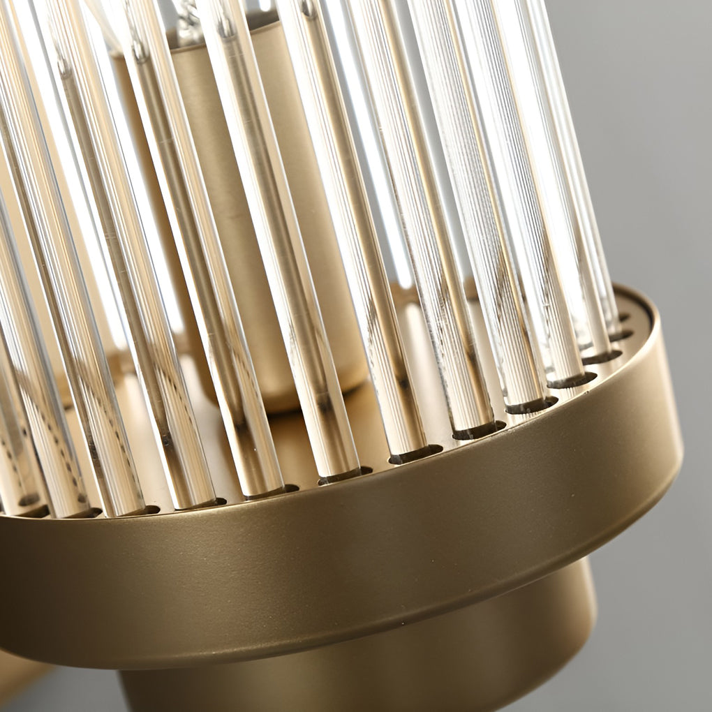 Crystal Wall Sconce with Warm Light – Gold Hardware Finish