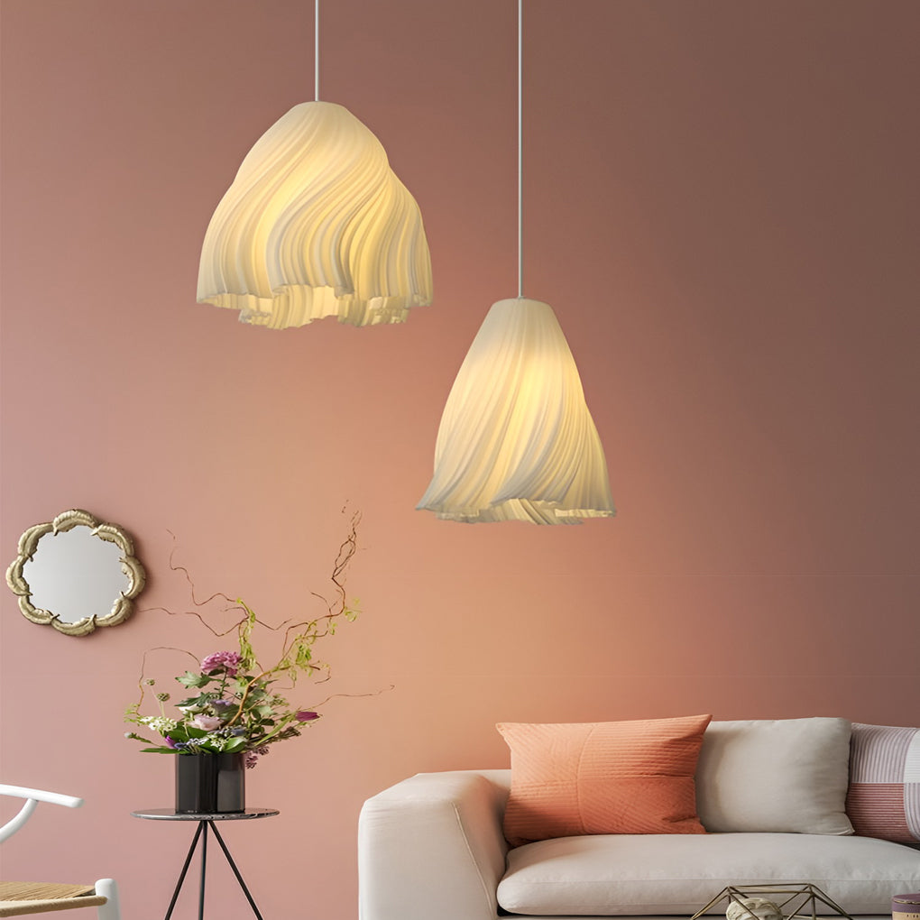 Modern 3D Printed Pendant Light – Nordic Sculptural Design – 16W