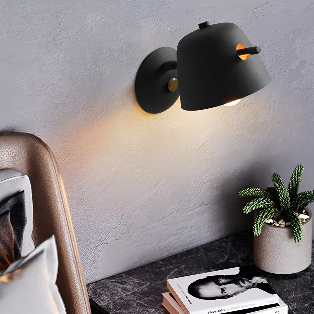 Modern Matte Metal Wall Sconce - Nordic Hat Design Lighting