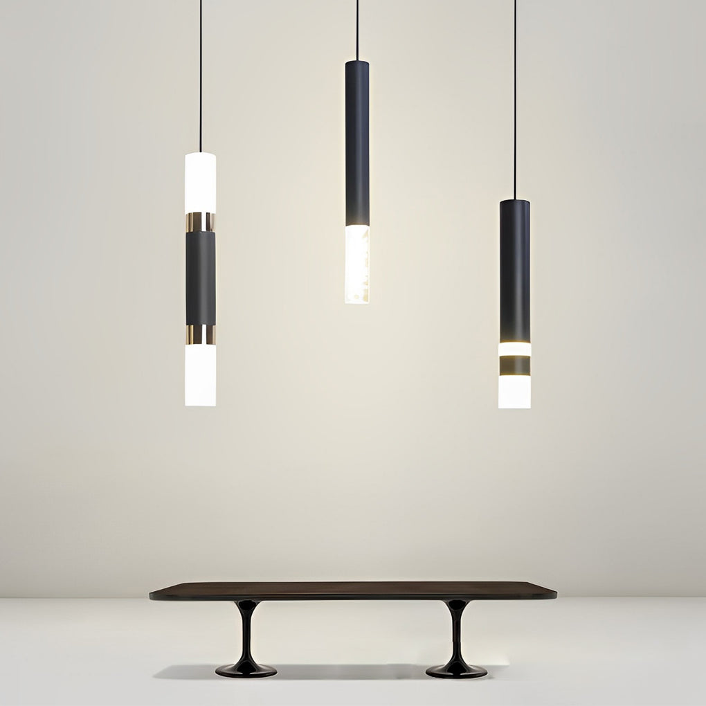 Modern LED Pendant Light Black Aluminum Acrylic Kitchen Island