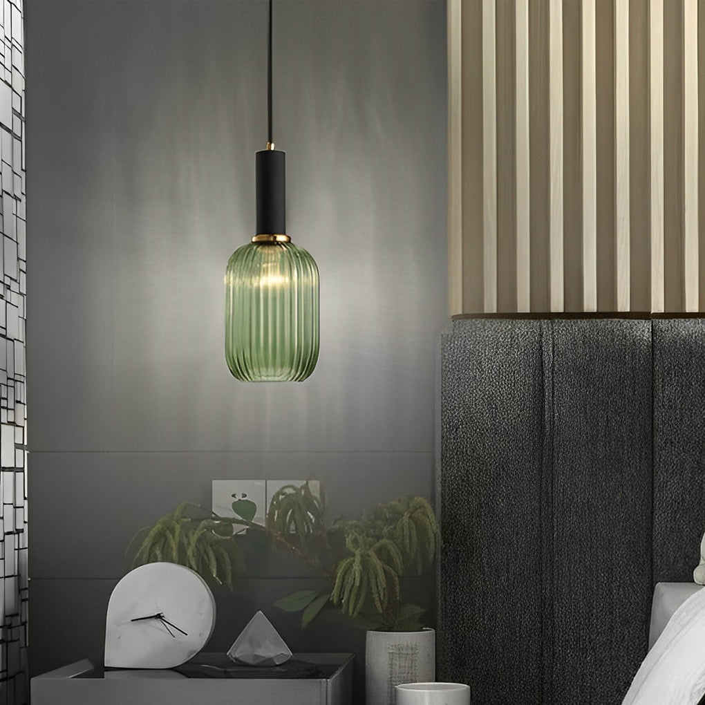 Modern Glass Lantern Pendant Light - Nordic LED Chandelier