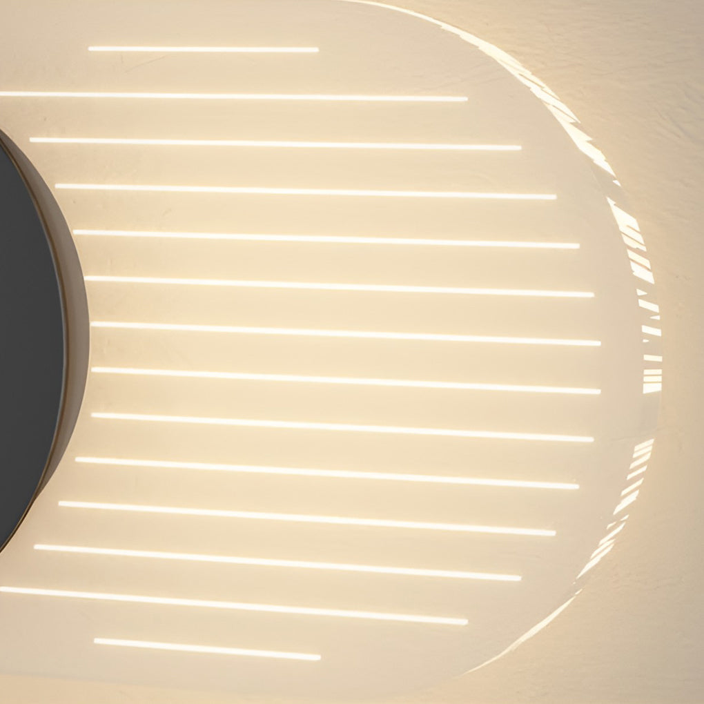 Modern Clock-Shaped LED Wall Sconce - Aluminum & Iron Finish