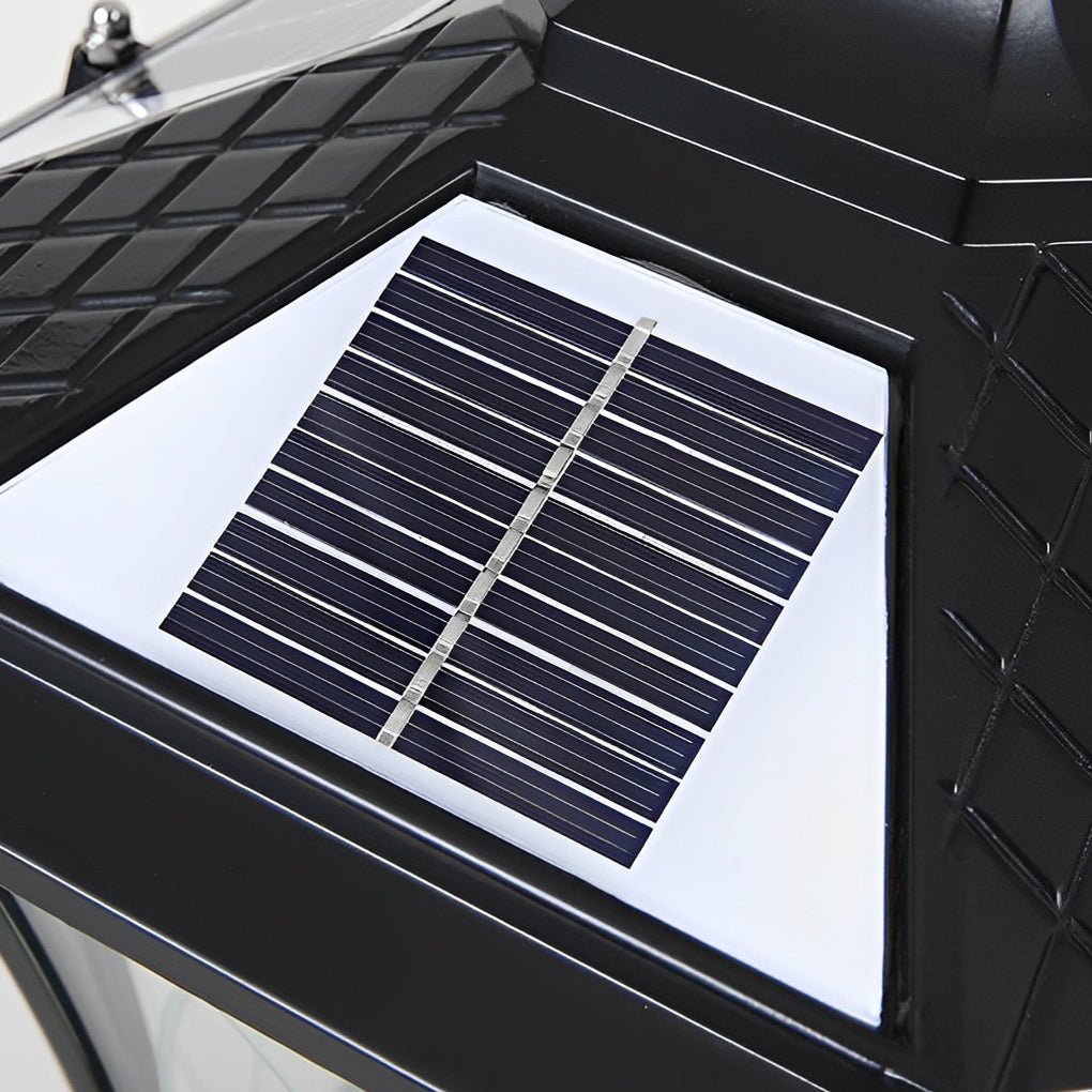 Modern Solar & Hardwired Outdoor Post Light - Aluminum & Glass