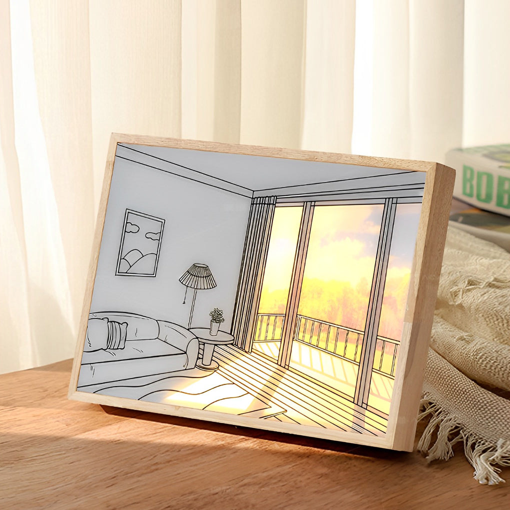 Dimmable LED Sunshine Painting Night Light with Touch Control