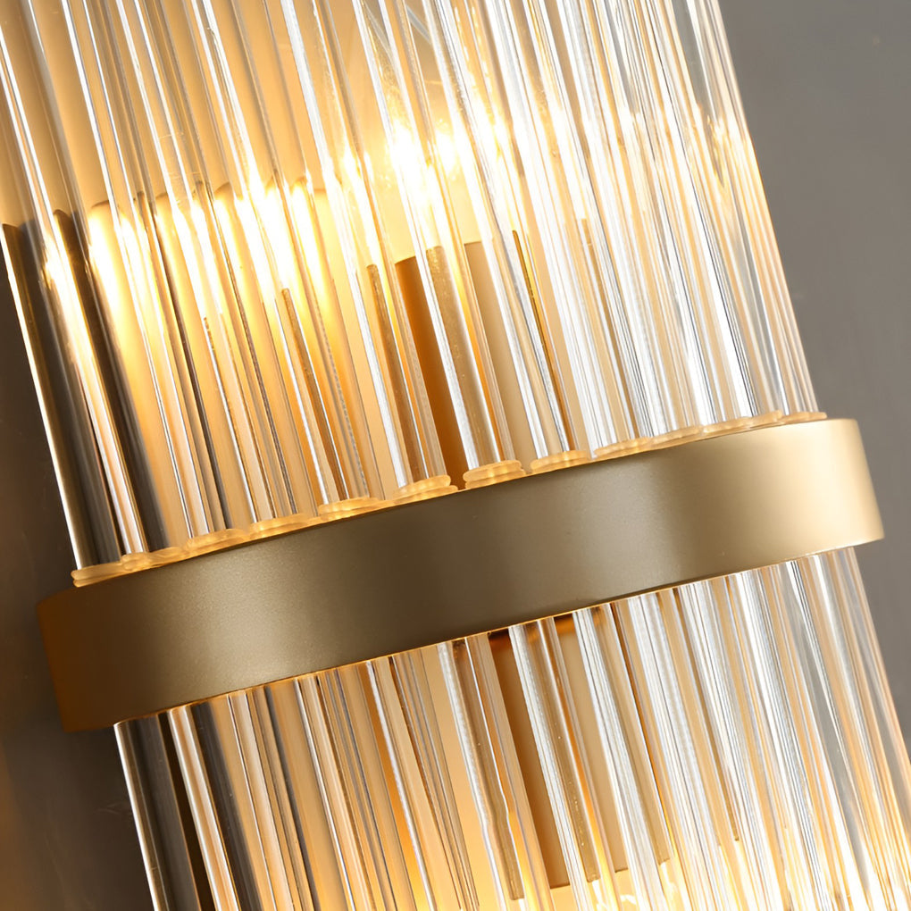 Crystal Wall Sconce with Warm Light – Gold Hardware Finish